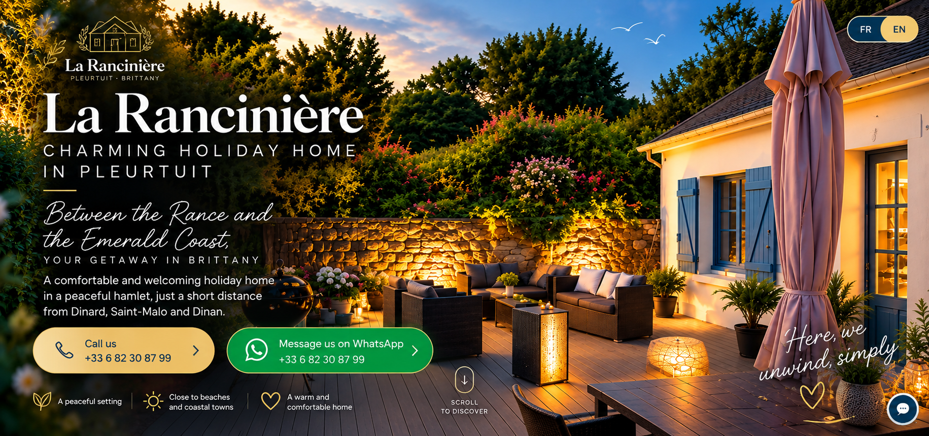 La Rancinière charming holiday home in Brittany