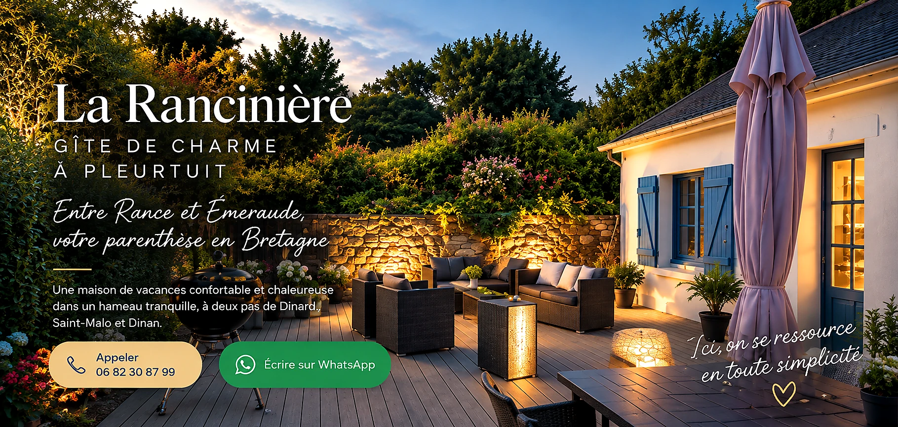 La Rancinière, gîte de charme à Pleurtuit