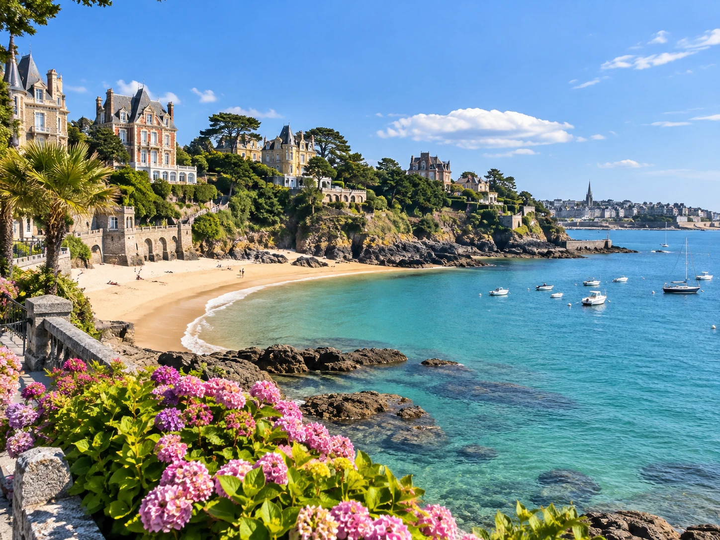 Vue évocatrice de Dinard et de la Côte d’Émeraude